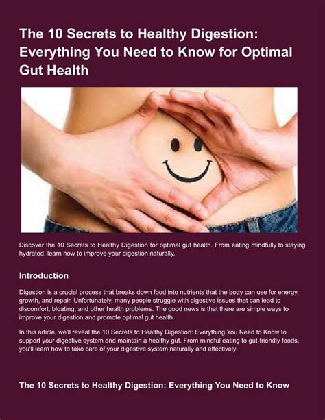 Ppt The 10 Secrets To Healthy Digestion Everything You Need To Know