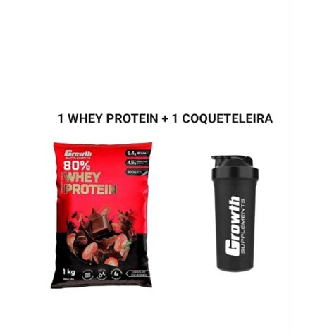 Whey Protein Concentrado Kg Coqueteleira Growth Supplements