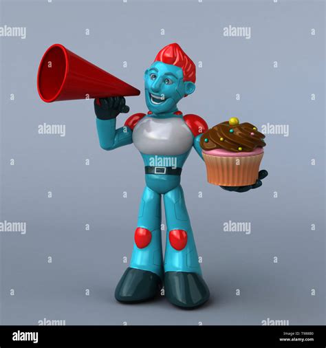 Red Robot 3d Illustration Stock Photo Alamy