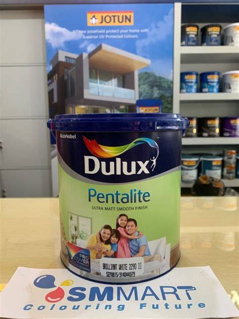 Dulux Pentalite Warna Brilliant White Pail L Lazada Indonesia