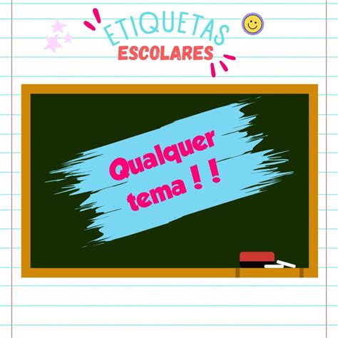 Etiquetas Escolares Personalizadas Etiquetas Elo