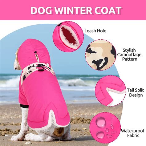 Warm Dog Winter Coat, Cold Weather Waterproof Dog Snow Jacket ...