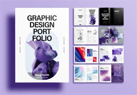 Free Indesign Minimal Graphic Design Portfolio Layout Template