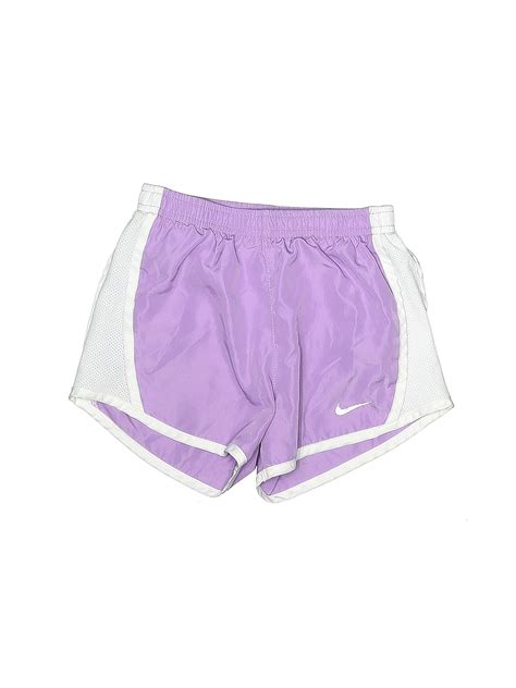 Nike 100 Polyester Color Block Solid Purple Athletic Shorts Size 6