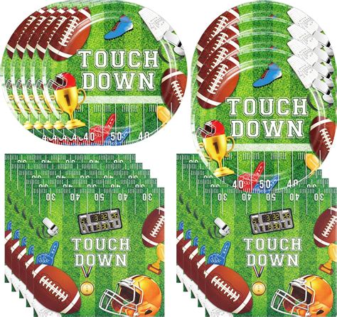 Amazon Football Plates Football Party Supplies Pcs Disposable