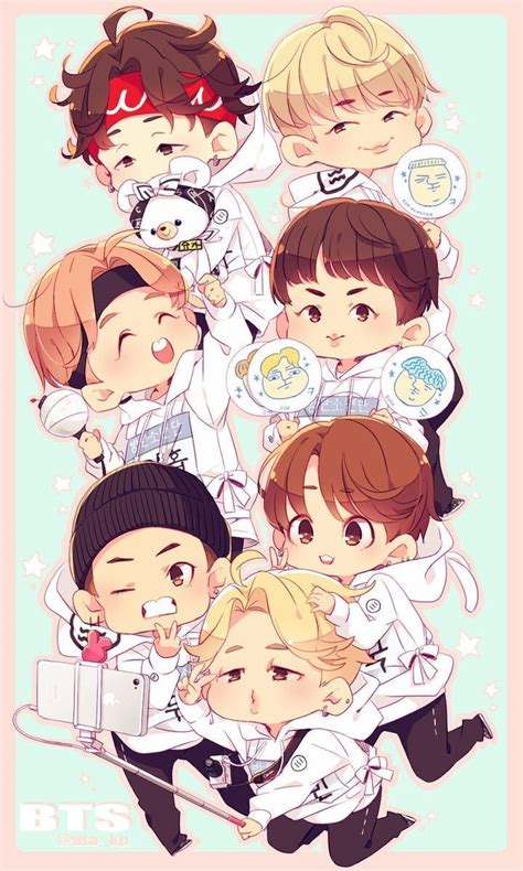 Cute Bts Chibi Wallpapers Wallpaper Cave