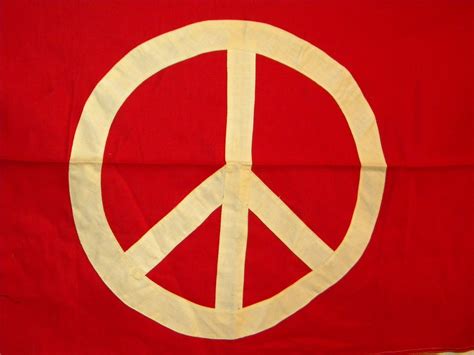 Original Hippie 1960s 1970s Peace Sign Flag 22x36 Collectors Weekly