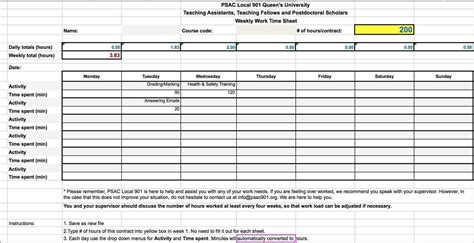 Hours Worked Spreadsheet Db Excel