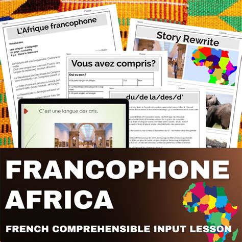 Francophone Africa French Comprehensible Input Lesson