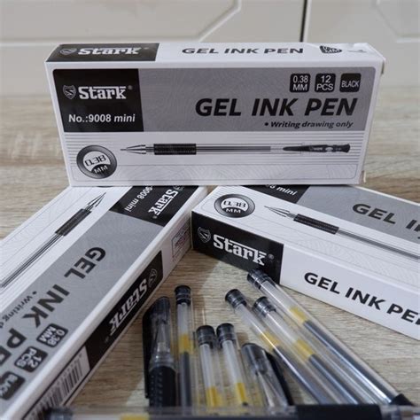 Jual Pulpen Gel Merk Stark 0 38 Mm Ballpoint STARK Hitam Di Lapak