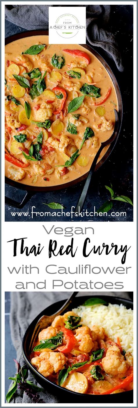 Vegan Thai Red Curry With Cauliflower And Potatoes