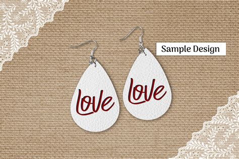 Vinyl Earrings Mockup Set Faux Leather Earring Mock Up SVG Etsy