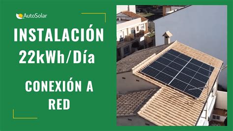 Proyecto Instalacion Fotovoltaica Autoconsumo Conectada A Red