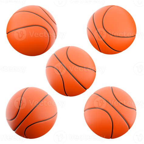 Free 3d Rendern Basketball Klassisch Orange Ball Symbol Satz 3d Machen