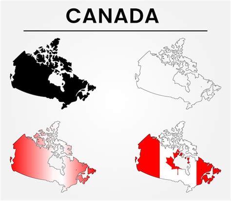 Premium Vector Canada Map Silhouette Illustration Vector Art