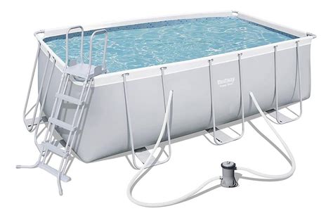 Piscina Estrutural Retangular Bestway Capacidade De