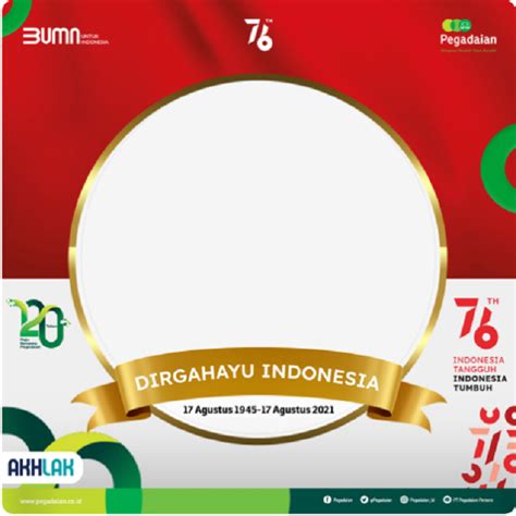 Link Twibbon HUT RI Ke 76 PT Pegadaian Pasang Bingkai Foto Hari