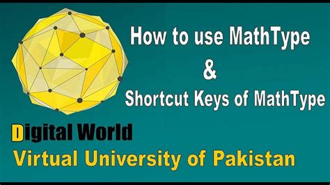 Shortcut Keys For Mathtype And How To Use Mathtype Software Youtube
