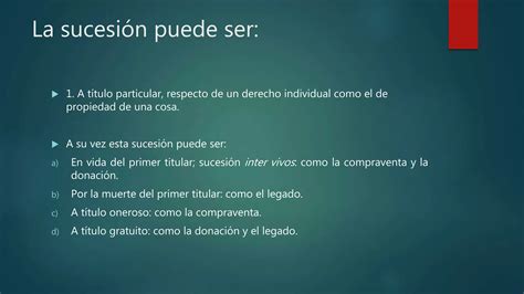 Introducción al derecho sucesorio PPT