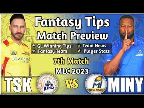 Tsk Vs Miny Th Match Dream Team Tsk Vs Miny Dream Prediction Tsk