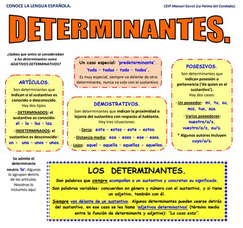 Tipos De Determinantes Los Determinantes Lengua Literatura 3Âºeso 08b