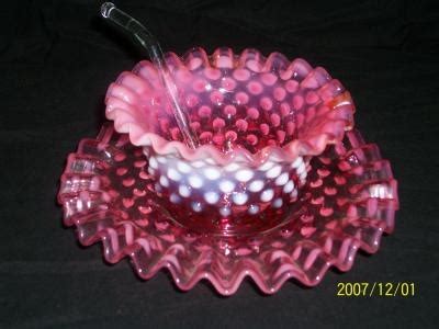 Fenton Cranberry Punch Bowl Cranberry Glass Punch Bowl Set