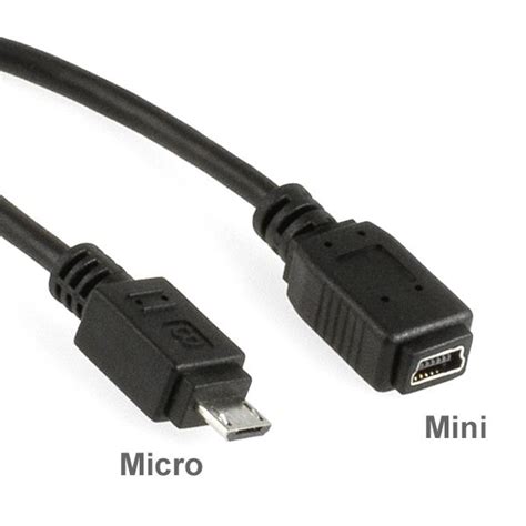 Câble adaptateur USB Mini B femelle vers Micro B mâle 20cm K 035 K