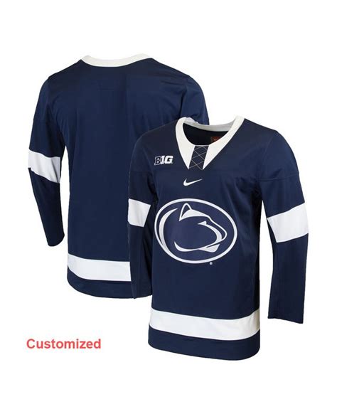 Men's Nike Navy Penn State Nittany Lions Navy Custom Hockey Jersey