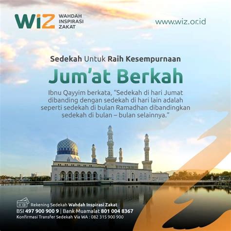 Jumat Berkah Yuk Sempurnakan Dengan Sedekah Wahdah Inspirasi Zakat