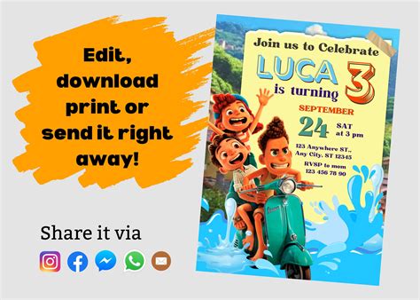 Luca Invitation Template