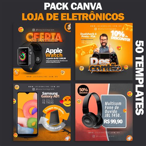 Pack Canva Editável Loja De Eletrônicos Elo7 Produtos Especiais