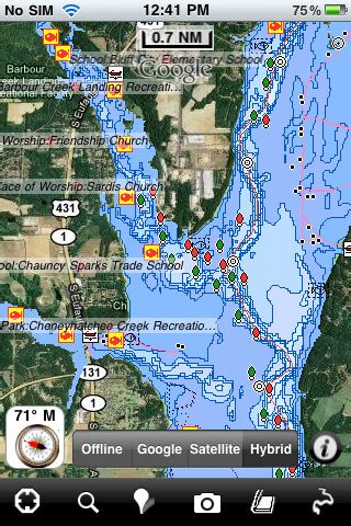 Lake Eufaula: Lake Eufaula Depth Map