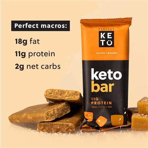 Perfect Keto Snacks De Proteínas Caja De 12 Barras Dieta Baja En Carbohidratos Amigable Con