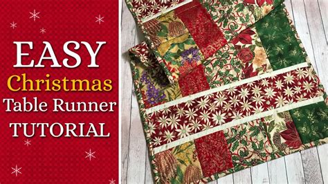 Easy Christmas Table Runner Tutorial Fast Easy Youtube