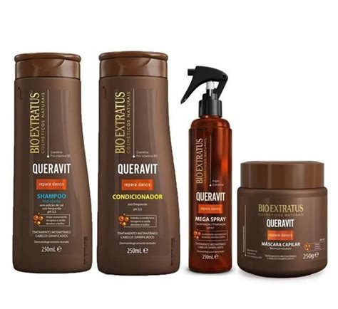 Kit Queravit Bio Extratus Shampoo Condicionador M Scara Kit De