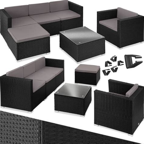 Tectake Wicker Lounge Tuinmeubelset Voor Buiten Met Bank Fauteuil