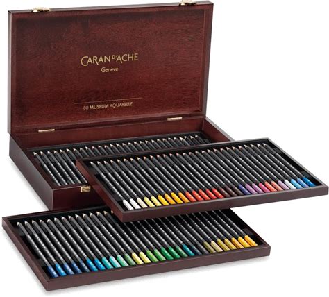 Caran D Ache Museum Aquarelle Watercolour Pencils 72 Colours In A Wood Box 3510 476 By Caran