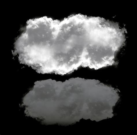 Forma de nube con una ilustración de reflejo nube esponjosa blanca