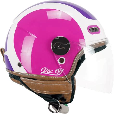 Cgm 191G PIX Sprint Long Screen Open Face Helmet Pink Motardinn