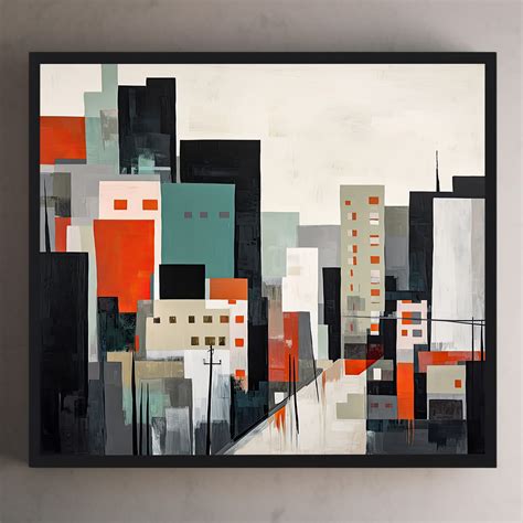 Modern Art Cityscape Painting Printable Wall Art Digital Download ...