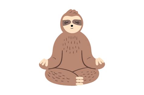 Meditating Sloth Svg Cut File By Creative Fabrica Crafts · Creative Fabrica