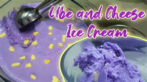 Homemade Ube And Cheese Ice Cream 3 Ingredients Only Pang Summer Recipe Youtube