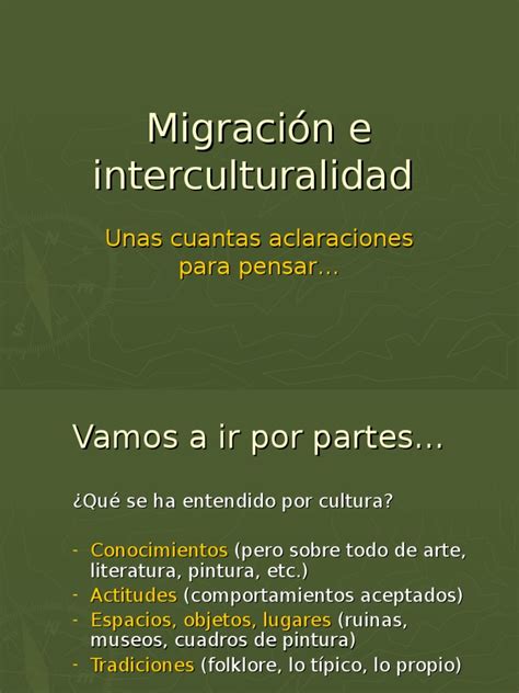 Migración E Interculturalidad Migración Humana Interculturalidad