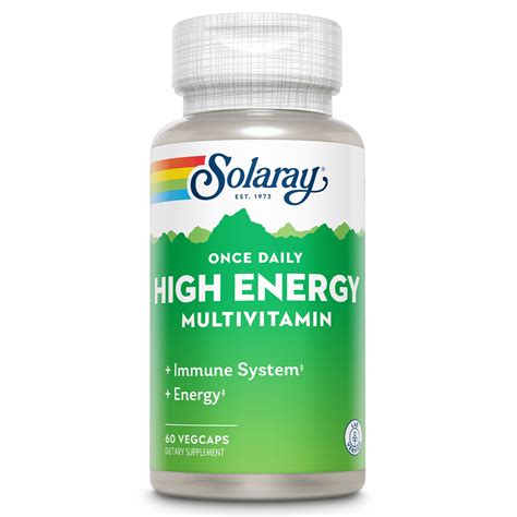 Solaray Once Daily High Energy Multivitamin Supports Immunity And Energy Whole Food Base