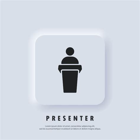 Premium Vector Speaker Icon Speaker Speaking From The Podium