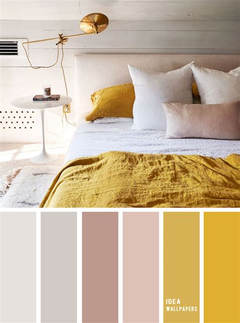 25 Best Color Schemes For Your Bedroom Light Grey Mustard Idea