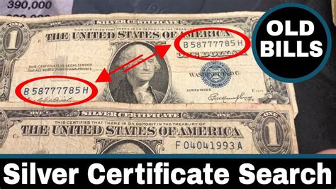 Old Bills Searching Silver Certificates For Star Notes Fancy Serial