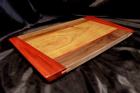 Canary Wood Cutting Board W Angled Padouk Ends