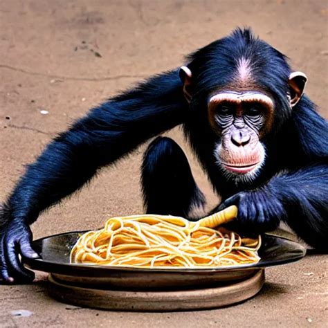 Chimpanzee With Spaghetti Stable Diffusion Openart