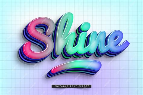 Premium Vector Editable 3d Trendy Lettering Text Effect